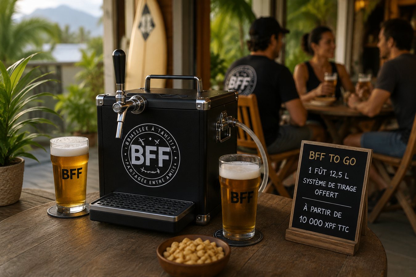 BFF To Go sur une table